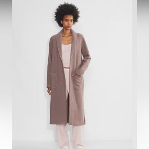 Aritzia The Group by Babaton Shawl long jacket in deep taupe
